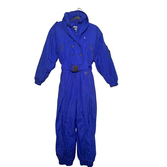 Vintage Edelweiss Ski Jumpsuit Women's Blue Size 6 - Picture 1 of 10